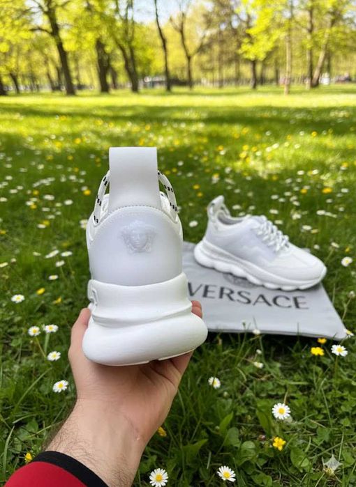 Adidasi Versace Chain Alb - Adidasi Premium - Model Unisex