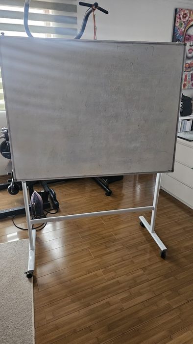 Whiteboard tabla magnetica cu suport 90 x 120 cm