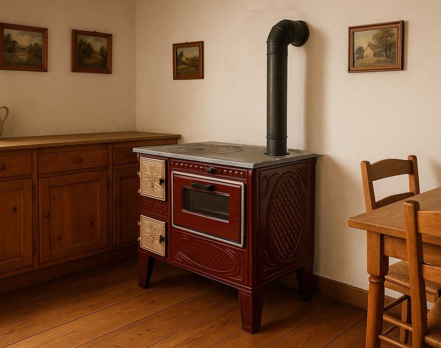 Soba Gatit Incalzit Maro Plita Fonta Cuptor Bucatarie Dreapta 7KW