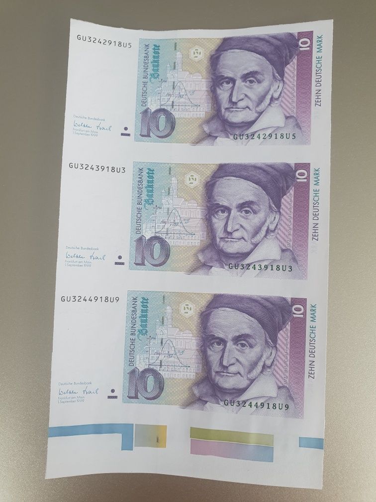 3 x 10 DM marci germane bani vechi
