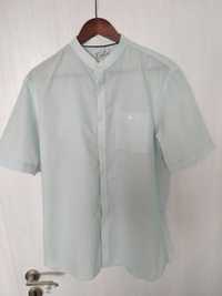 Нова риза с къс ръкав Celio размер: L 100% памук цвят: светло син райе