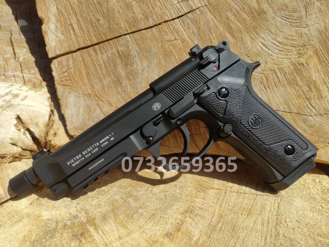 Pistol airsoft Beretta M9A3 FullMetal Blowback puternic CO2 original