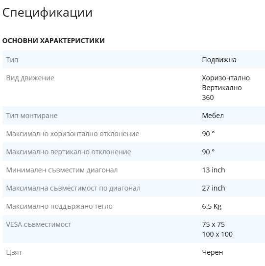 Стойка за монитор SBOX LCD-S012