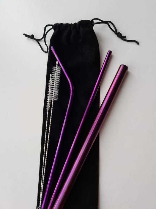 Комплект Сламки за многократна употреба в различни цветове