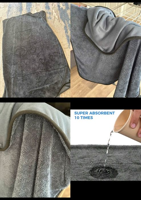 Prosop Microfibră Auto XL 60×90 cm – Uscare Rapidă, Ultra Absorbant