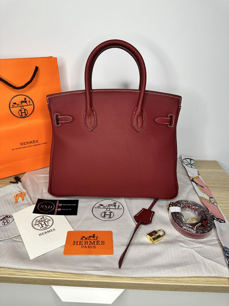 Geanta de lux HERMES Birkin 30 cm piele naturala 100% cadou