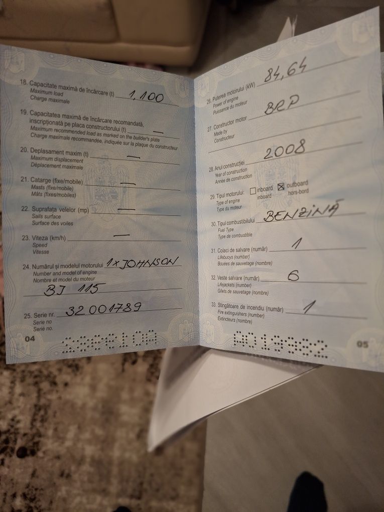 Vand barca SALPA SA cu motor JOHNSON BJ 115 din 2008