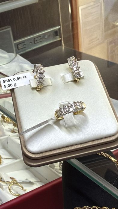 Комлект бриллианты 585проба