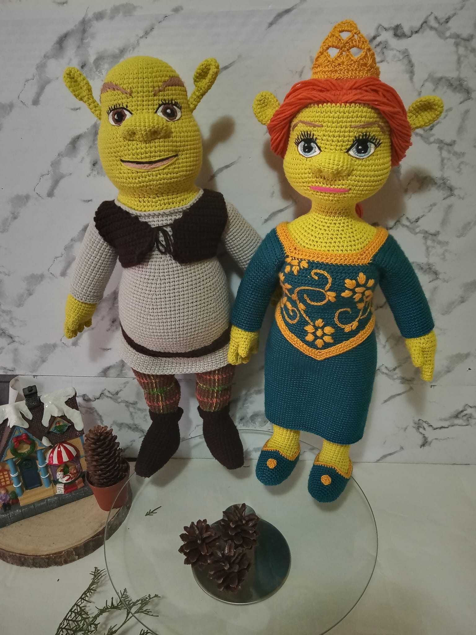 Papusi crosetate (Shrek si Fiona)