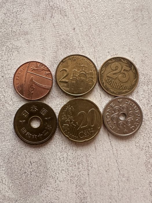 Монеты разных стран от 1992 по 2007г