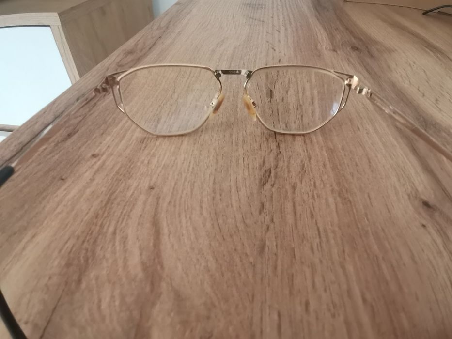 Ochelari vintage metalici suflati cu aur, unisex, stare foarte bună