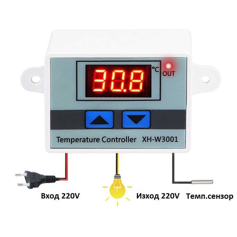 Терморегулатор на 220V, термостат, XH-W3001