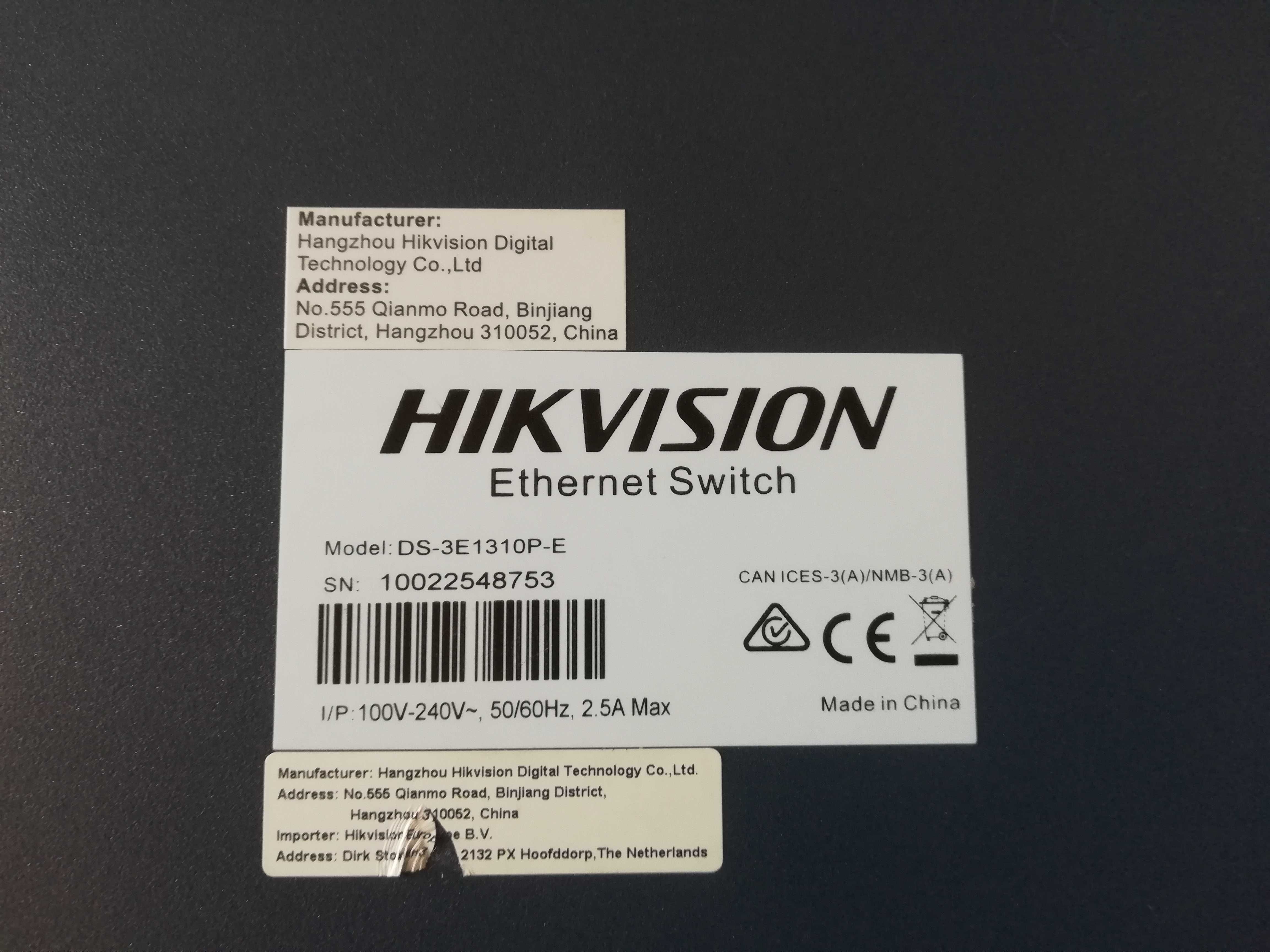 HikVision DS-3E1310P-E Управляем PoE суич switch