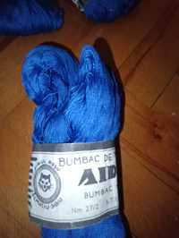 Bumbac albastru de tricotat/croșetat
