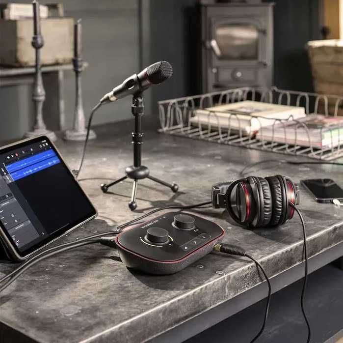 Продам Микрофон + Звук. Карта + Наушники Focusrite Vocaster One Studio