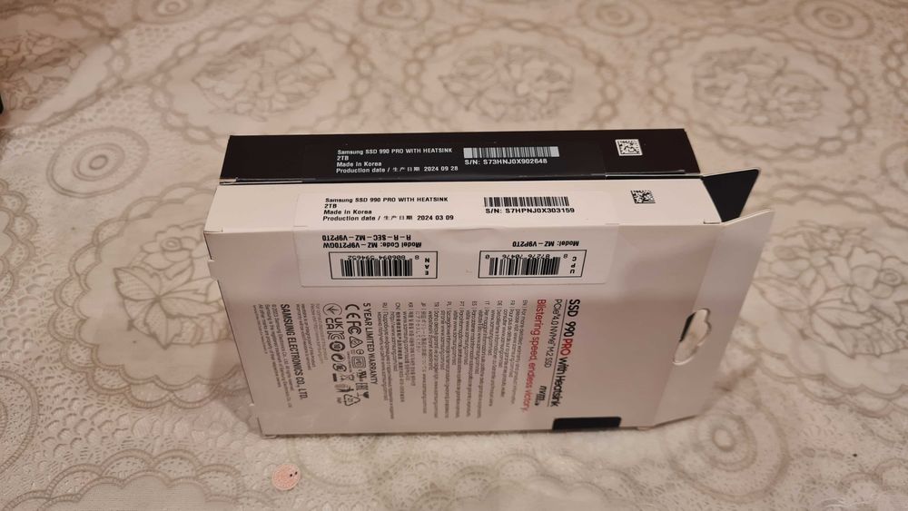 Новый SSD NVMe Samsung 990 PRO 2TB. С радиатором. Скорость до 7450 MB.