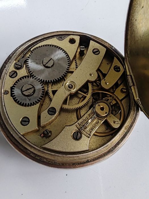 Ceas de buzunar Cylindre Argint 47 mm Funcționează excelent!