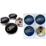 Capace Roti Sigle Embleme Jante Aliaj FORD 60mm Negru / Albastru