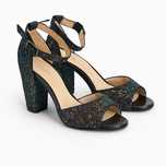 Sandale elegante Mei cu glitter multicolor, mărimea 38