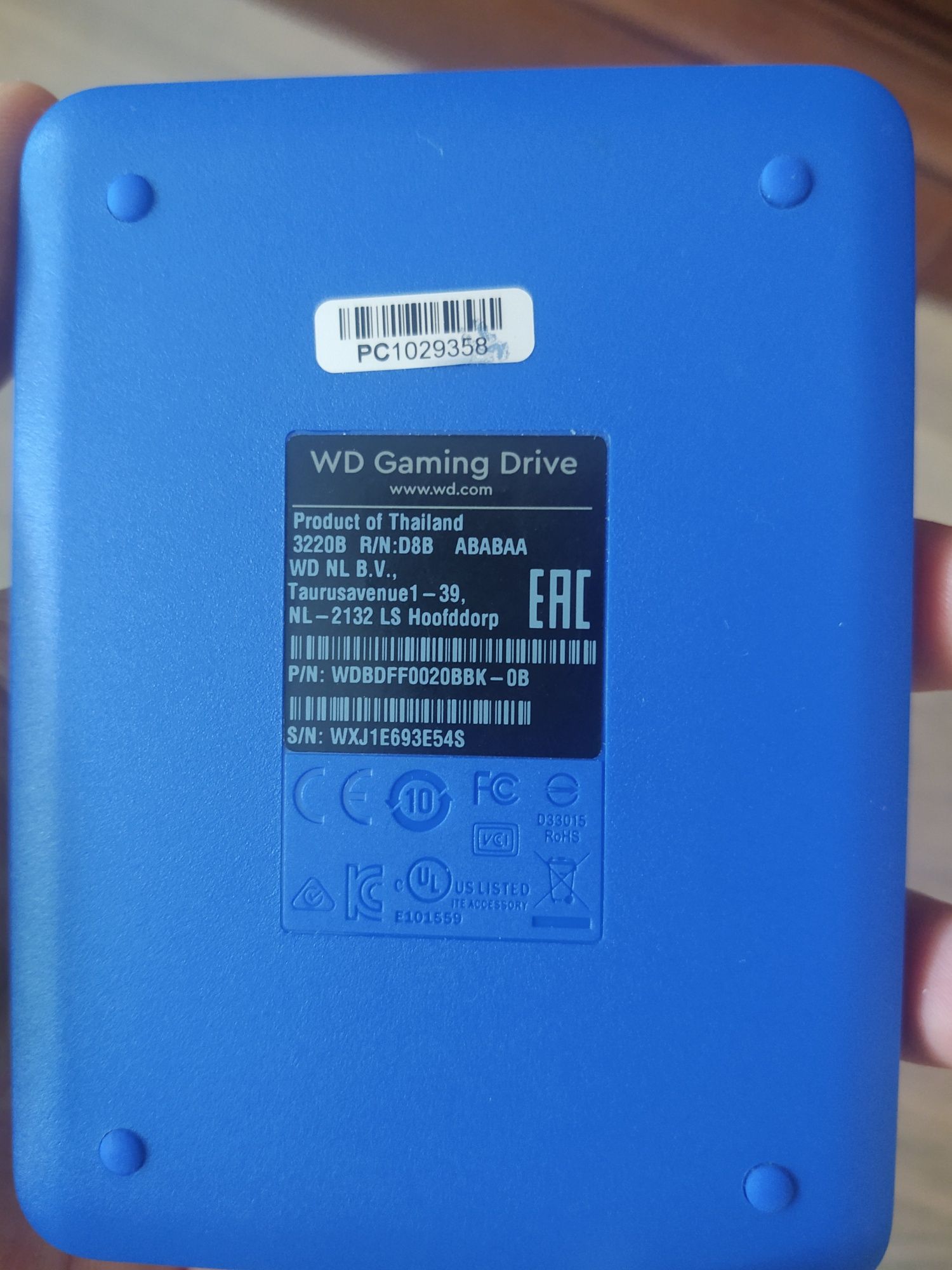 Нерабочий внешний жесткий диск 2TB Western Digital для Playstation 2ТБ