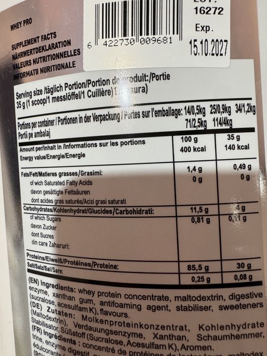 Proteina Whey Pro Natural Plus 4Kg Vanilie