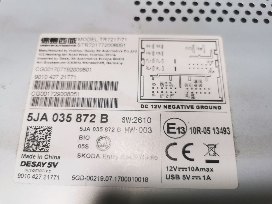 Multimedia skoda rapid