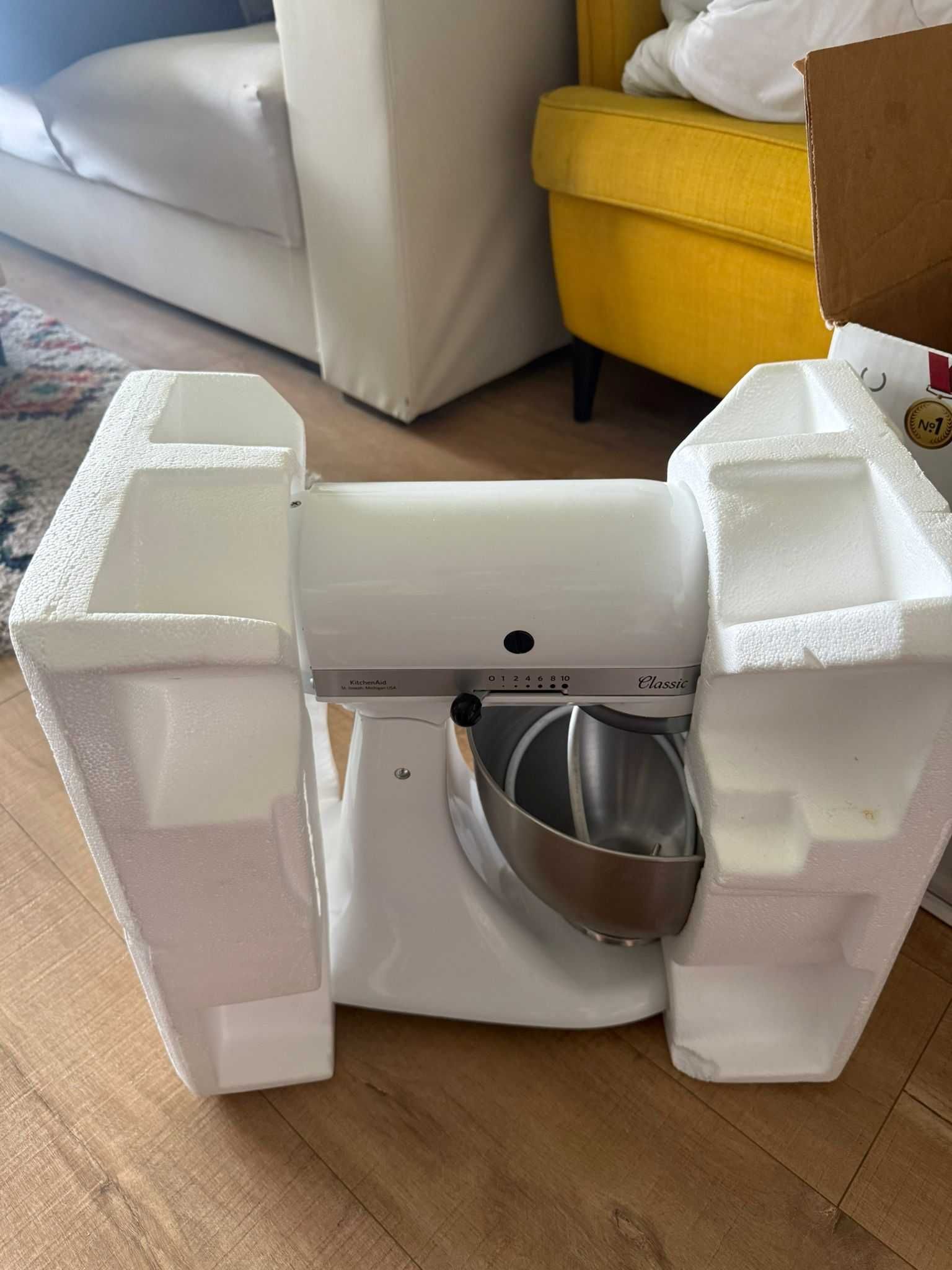 Планетарен миксер KitchenAid Classic 5K45SS – 4,3L – Бял