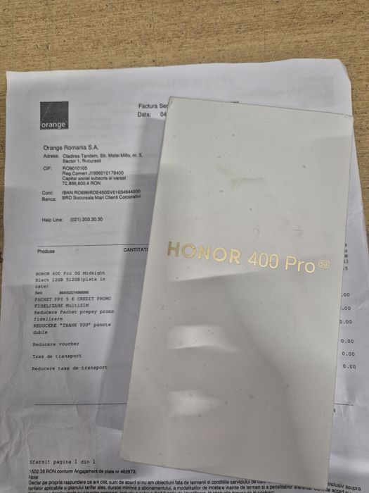 Honor 400 Pro 512gb - NOU - DualSim - Black - Garantie 2 ani
