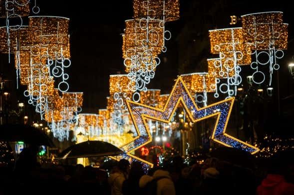 Новогодние оформления гирлянды  украшения