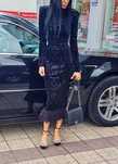 Rochie eleganta cambrata cu franjuri si epoleti