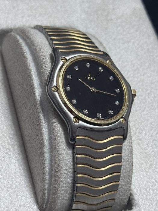 Ceas Ebel aur-otel si diamante