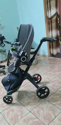 carucior Stokke Athlesiure V5 cadru negru, gri.