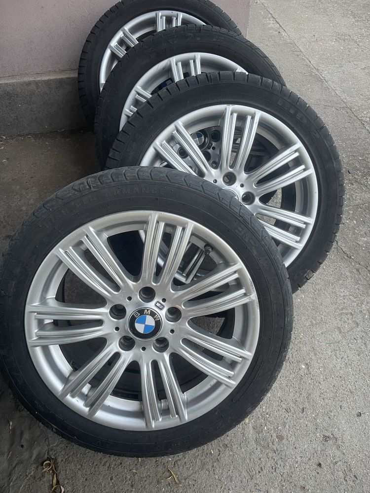 Jante bmw seria 1 originale + cauciucuri (6000 km)