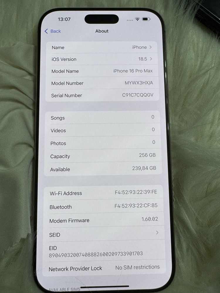 Iphone 16 Pro Max 256GB inca in garantie