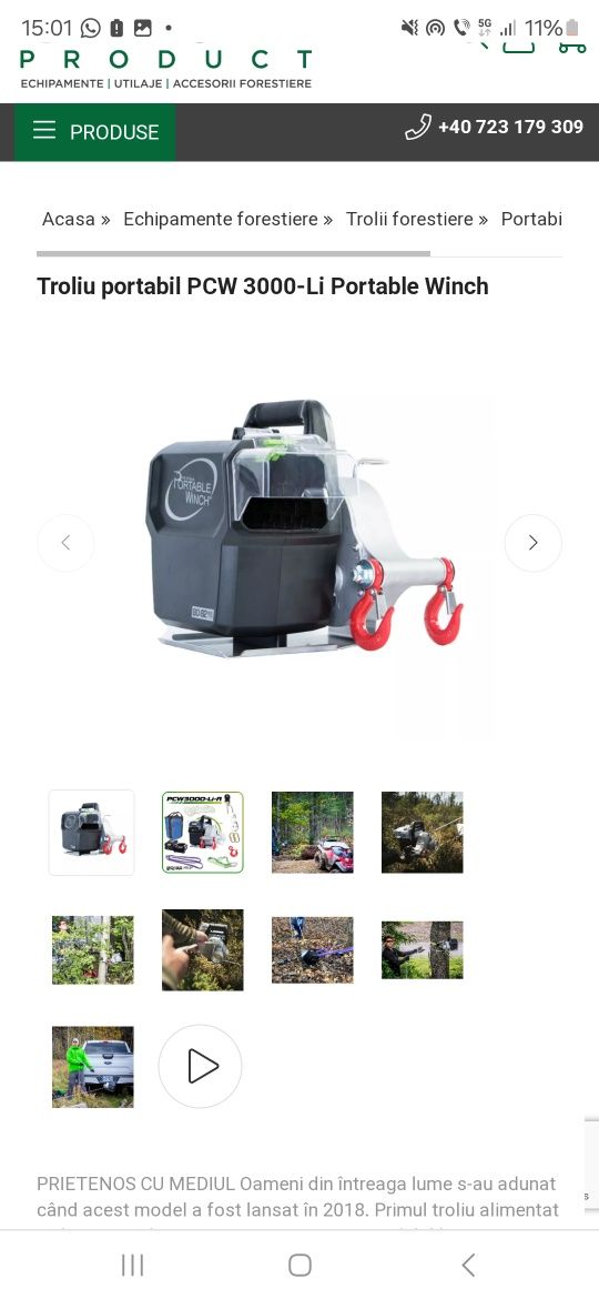 Troliu Portabil PCW 3000