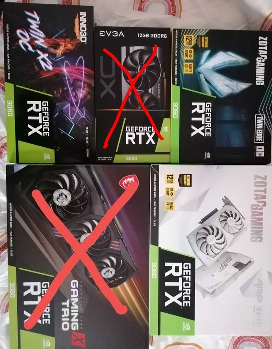 EVGA, Inno3d, Zotac,  Rtx Nvidia 12 GB