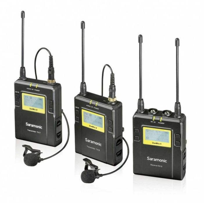 Радио петличный микрофон, петличка Saramonic UwMic9 TX9+TX9+RX9