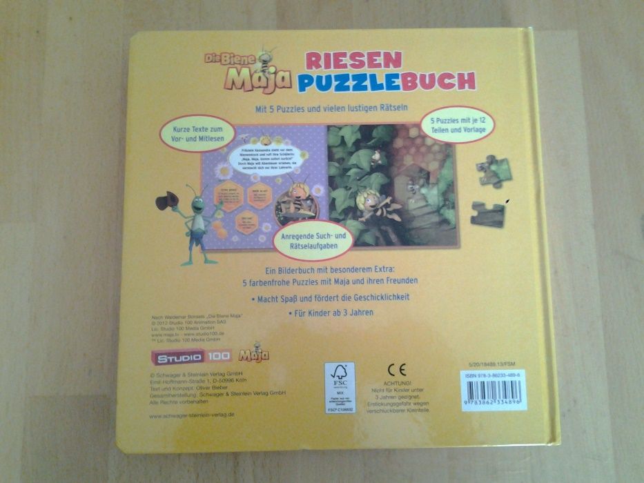 Bee Maya puzzle copii +3 - (5x12 piese)