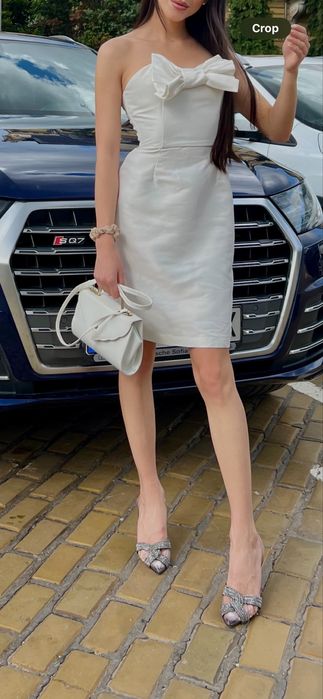 Официална бяла рокля nikole avin