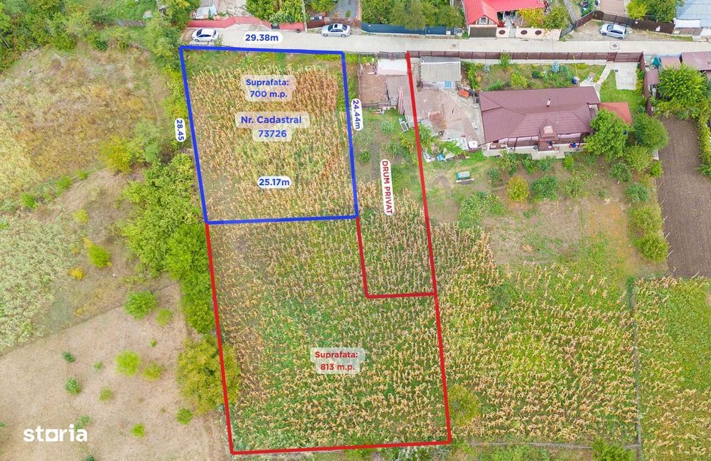 De Vânzare Teren Intravilan de 700 mp | Str. Viorelelor-Valea Lupului