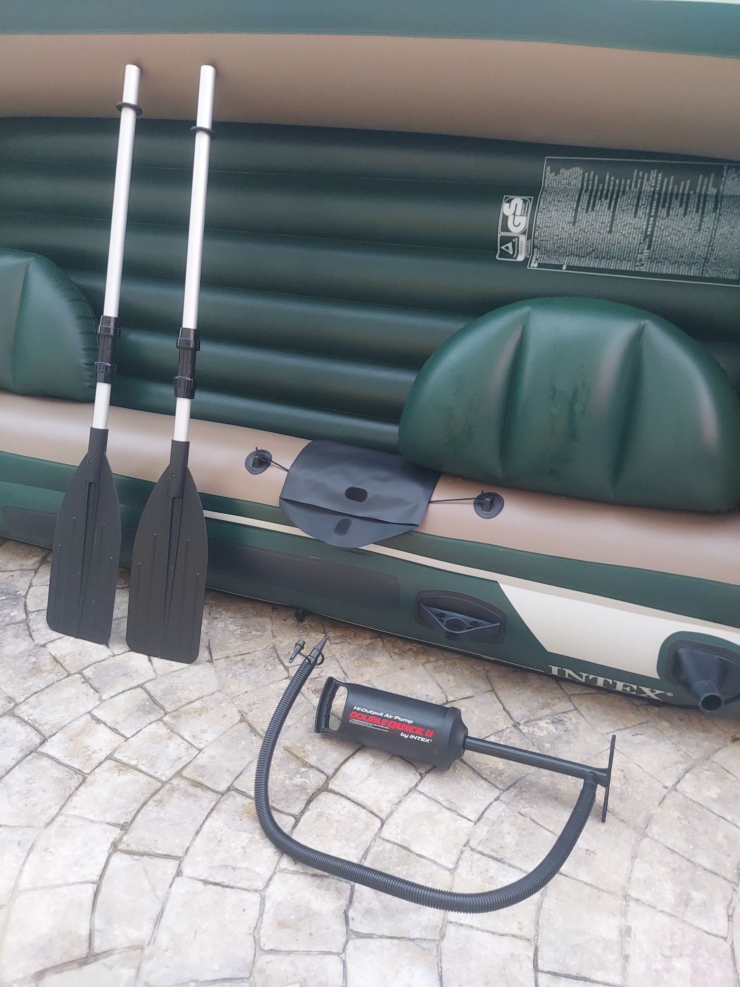 Barca gonflabila / pneumatica de pescuit, Intex 68351NP Seahawk 4