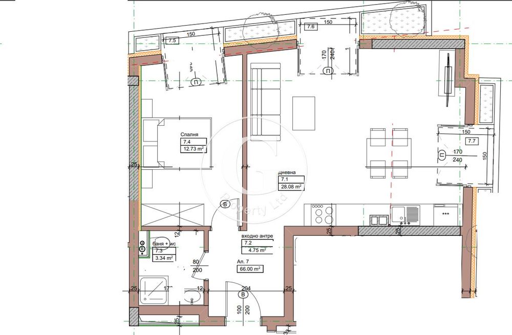 Продава се Двустаен апартамент в София, Център - 80 кв.м за 3263 €/кв.м - Снимка #2
