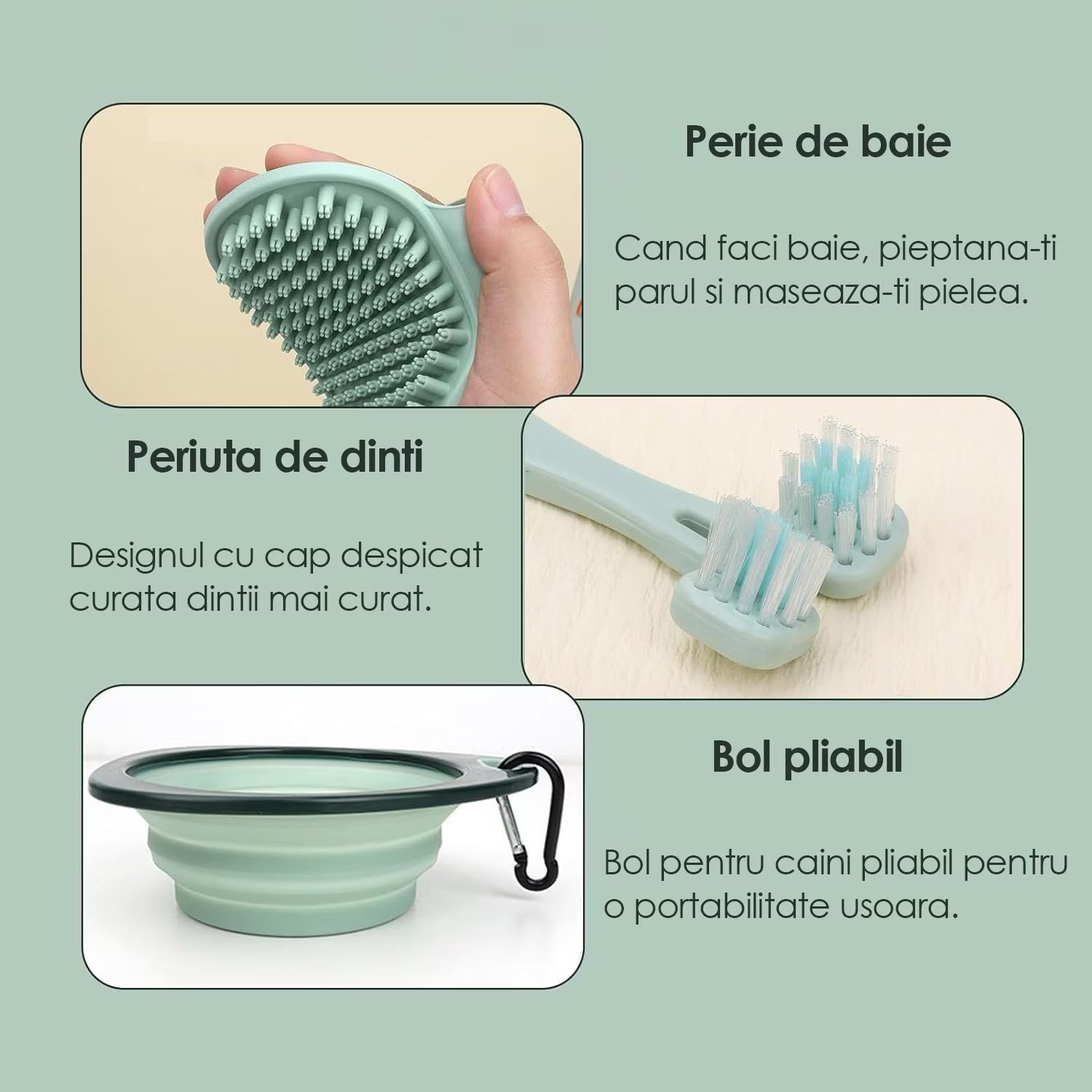 Set Profesional 8-în-1 pentru ingrijirea Cainilor si Pisicilor