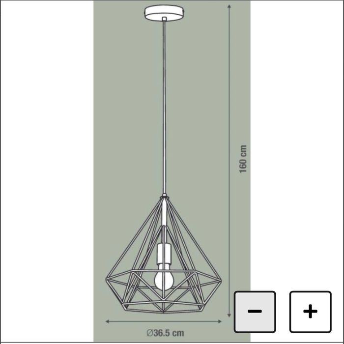 Pendul Inspire Byron, 1 x E27, negru Stil Rafinament Ambianta