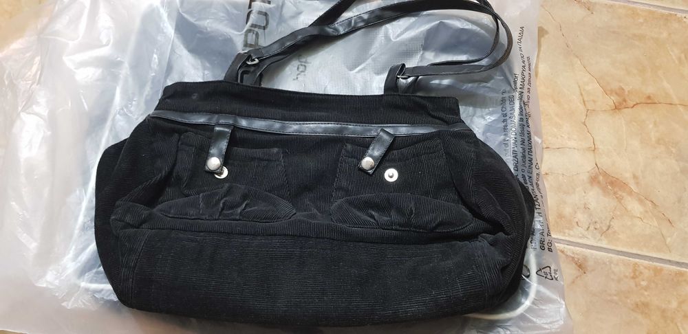 Чанта, синя, бяла, черна, джинсова.