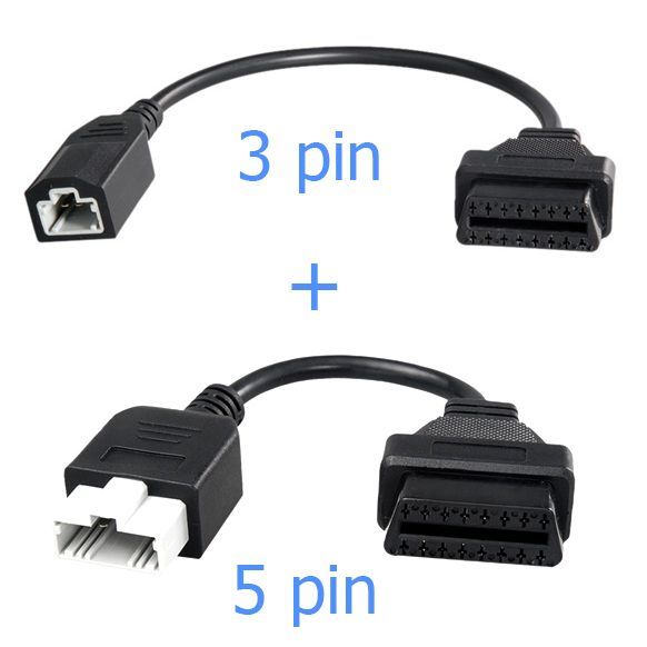 Кабел преходник-KIA 20,Honda 3-5,Mazda 17,Toyota 22-17-(pin)към OBD2