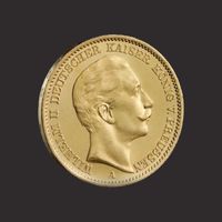 Moneda aur 20 marci germane 21,6k, Wilhelm II,TVA 0%-PRECOMANDA