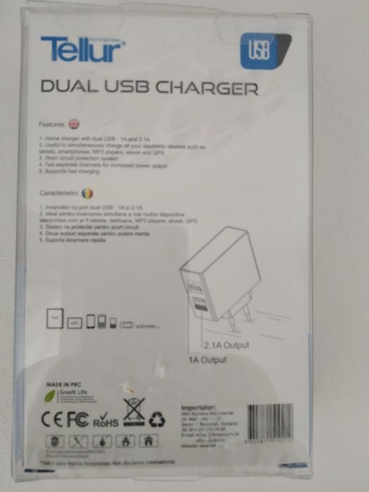 Vand incarcator Fast Charge dual usb,nou nout.