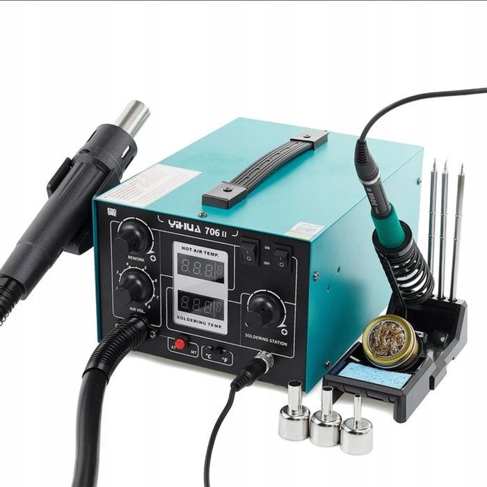 Паяльная станция WEP 852d + 2в1 сопла + захват smd