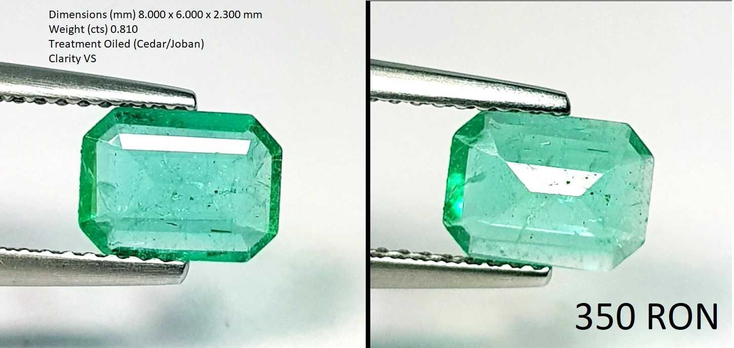 Smaralde naturale : 0.5ct - 1ct  aur / bijuterii / 18k / diamante
